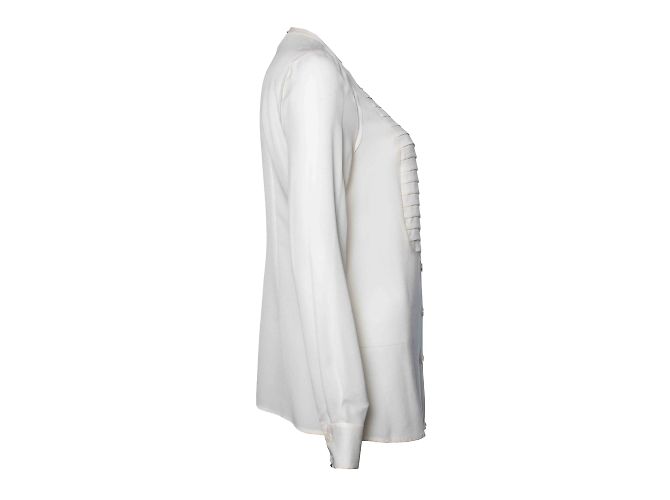 Tory Burch, cremefarbige Bluse Weiß - Ansicht 3