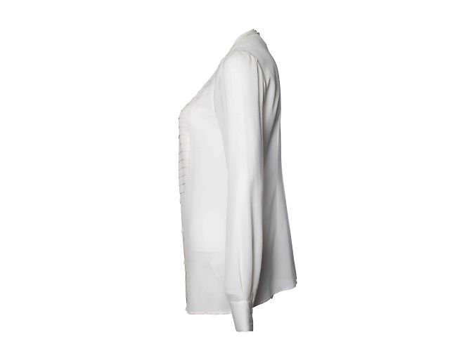 Tory Burch, cremefarbige Bluse Weiß - Ansicht 4