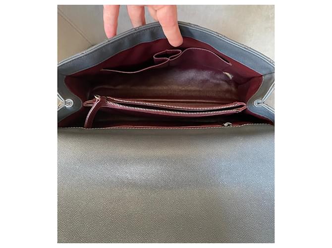Chanel Borsa a flap grande Coco Handle Grigio - vista 17