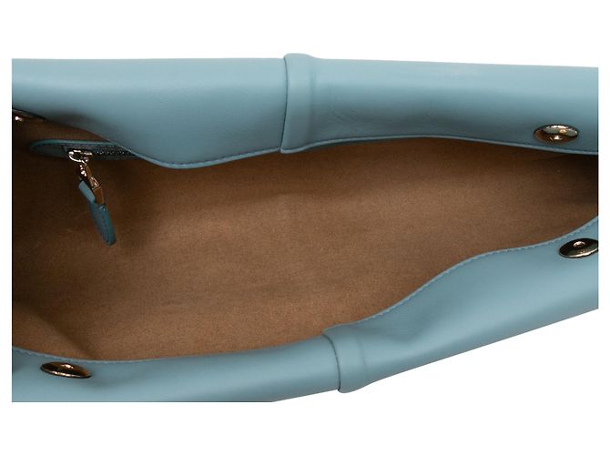 Pochette Elsap en cuir bleu clair Max Mara - vue 6