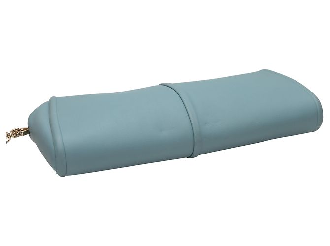 Pochette Elsap en cuir bleu clair Max Mara - vue 7