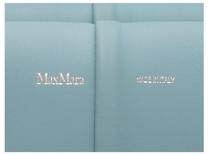 Pochette Elsap en cuir bleu clair Max Mara - vue 8