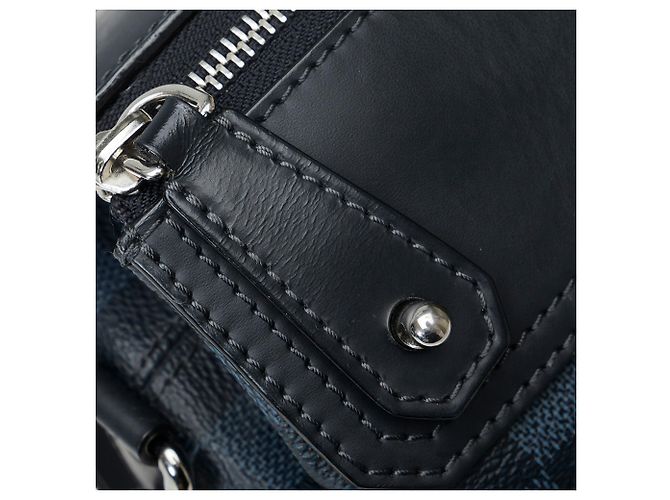 Borsa a tracolla Greenwich Damier Cobalt blu Louis Vuitton - vista 9