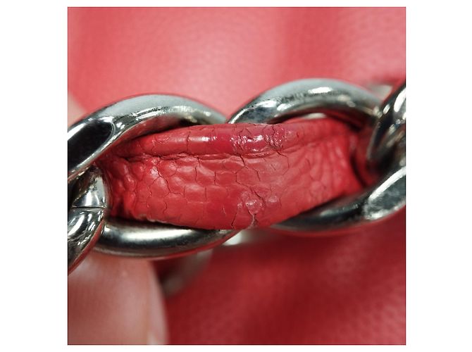 Bolsa de Ombro Red Chanel Jumbo Classic Caviar Double Flap Vermelho - vista 11