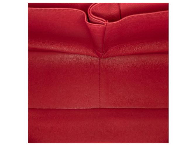 Bolsa de Ombro Red Chanel Jumbo Classic Caviar Double Flap Vermelho - vista 5