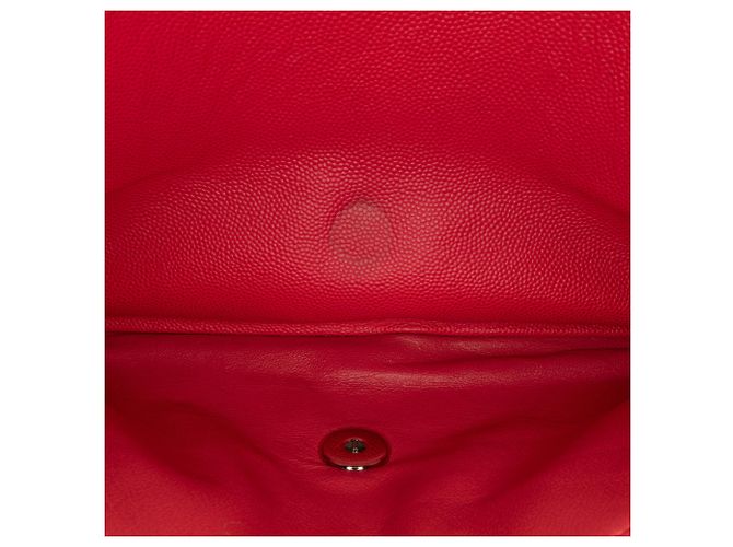 Bolsa de Ombro Red Chanel Jumbo Classic Caviar Double Flap Vermelho - vista 6