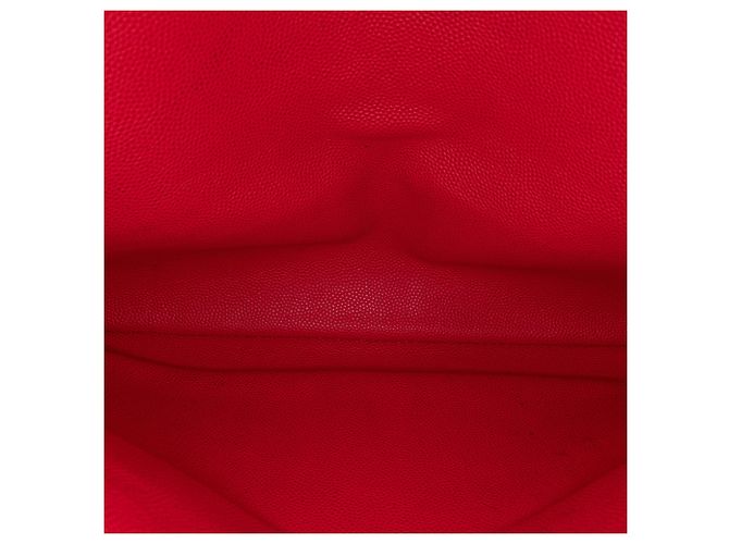 Bolsa de Ombro Red Chanel Jumbo Classic Caviar Double Flap Vermelho - vista 7