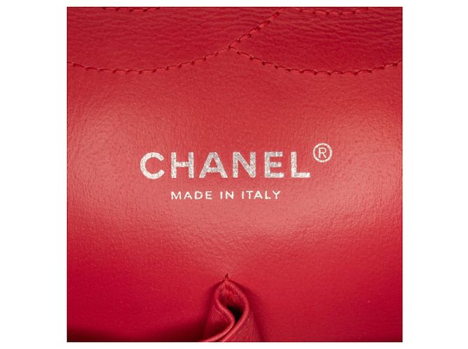 Bolsa de Ombro Red Chanel Jumbo Classic Caviar Double Flap Vermelho - vista 8