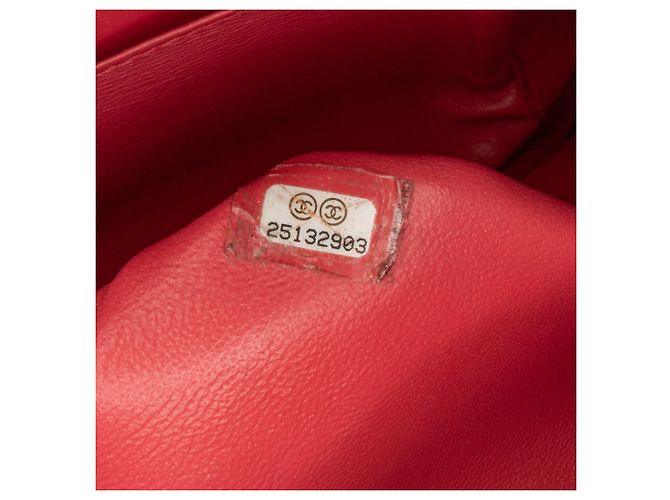 Bolsa de Ombro Red Chanel Jumbo Classic Caviar Double Flap Vermelho - vista 9