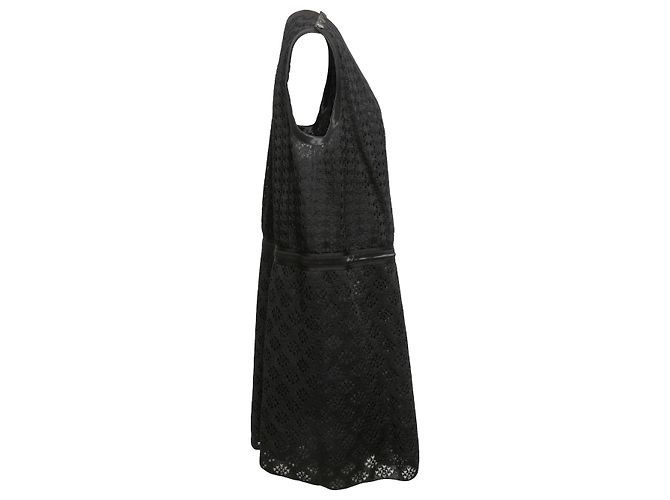 Abito senza maniche semi-trasparente in seta nera Chanel 2013 Taglia FR 50 Nero - vista 2