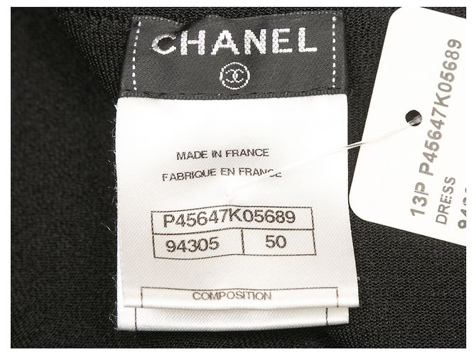 Abito senza maniche semi-trasparente in seta nera Chanel 2013 Taglia FR 50 Nero - vista 4