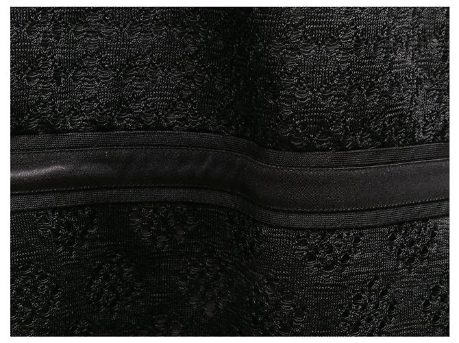 Abito senza maniche semi-trasparente in seta nera Chanel 2013 Taglia FR 50 Nero - vista 6