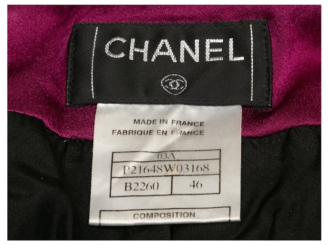 Vintage Schwarz-Weiß Chanel Herbst/Winter 2003 Tweed-Rock Größe FR 46 - Ansicht 4