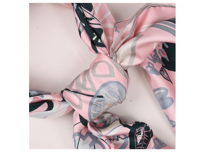 Foulard Hermès Carré 90 "Modernismo Tropical" 100% Seta Rosa - vista 17