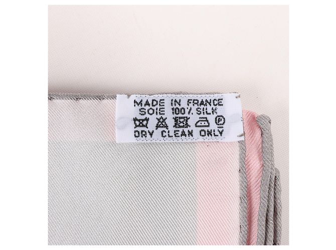 Foulard Hermès Carré 90 "Modernismo Tropical" 100% Seta Rosa - vista 20