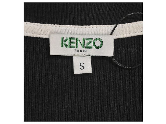 Vestido midi de algodón negro con logo en V de Kenzo - vista 5