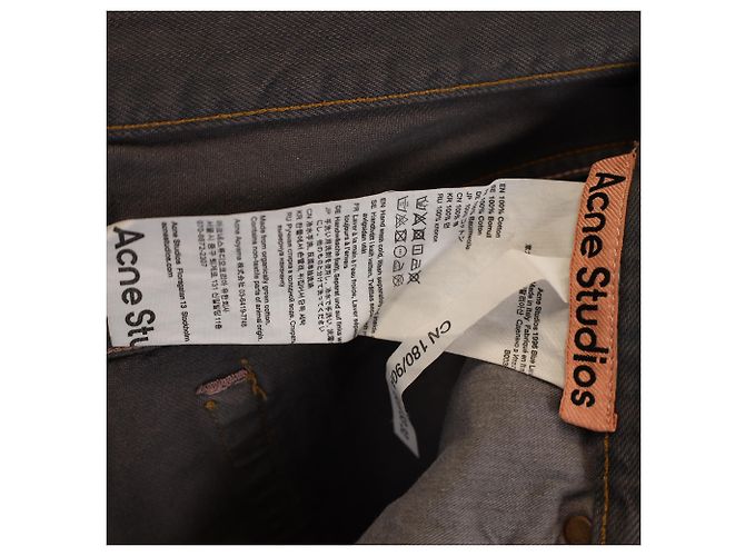 Jeans Relaxed Fit Acne Studios em algodão cinza - vista 3