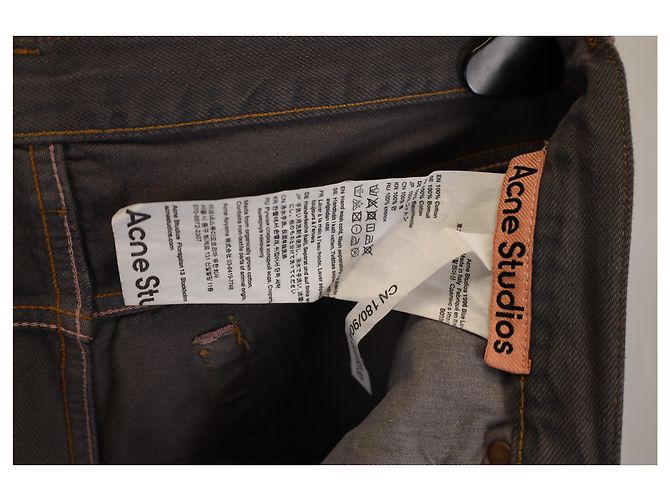 Jeans Relaxed Fit Acne Studios em algodão cinza - vista 6