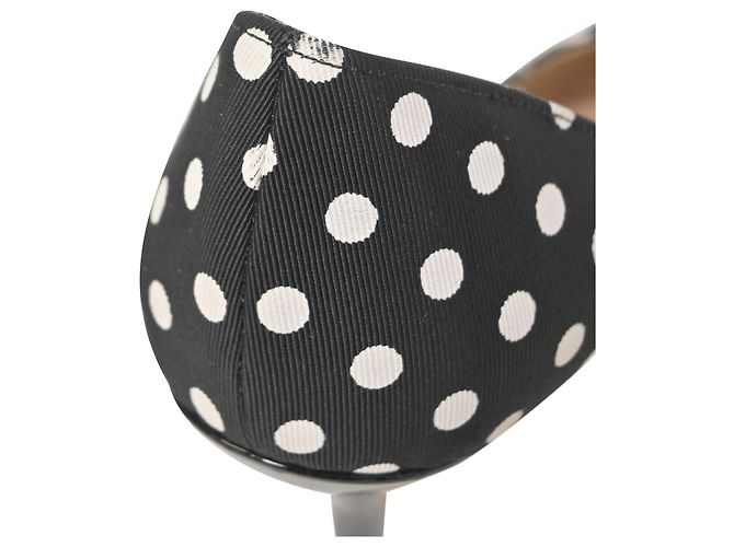 Décolleté a pois neri in cotone Paul Andrew Nero - vista 8