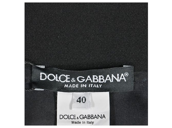 Falda midi de encaje floral Dolce & Gabbana en algodón negro - vista 4
