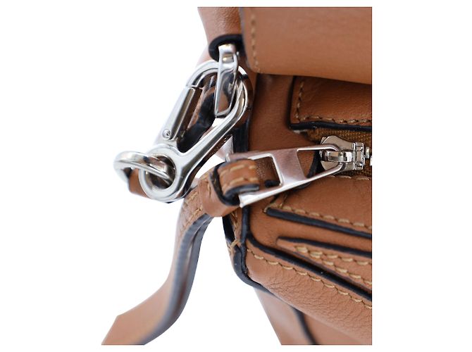 Sac Mini Puzzle Loewe en cuir de veau tan Marron - vue 6