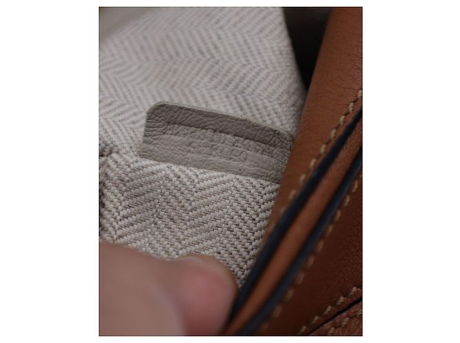 Sac Mini Puzzle Loewe en cuir de veau tan Marron - vue 9