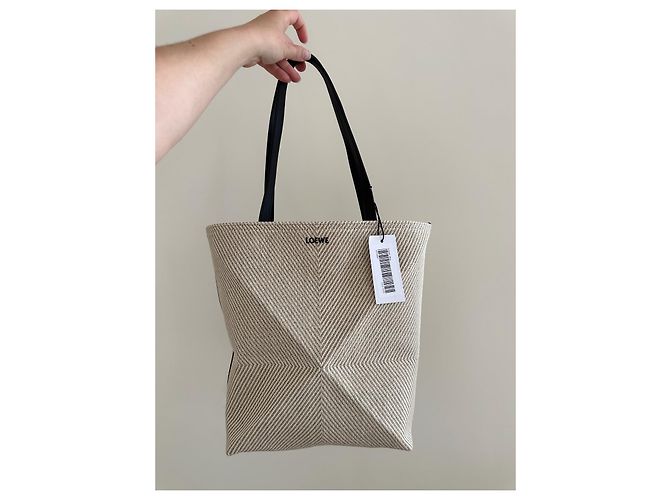 Loewe Borsa Puzzle Fold in jacquard di cotone - vista 6