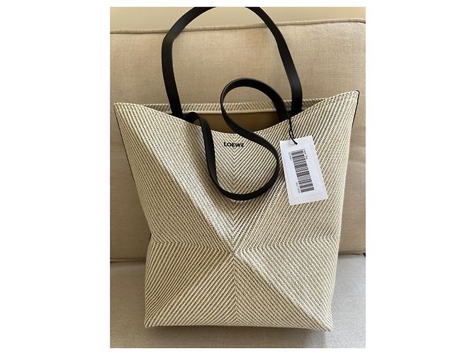 Loewe Borsa Puzzle Fold in jacquard di cotone - vista 8