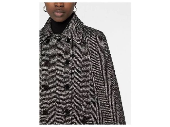 Abrigo Moschino de lana negro oversize - vista 2