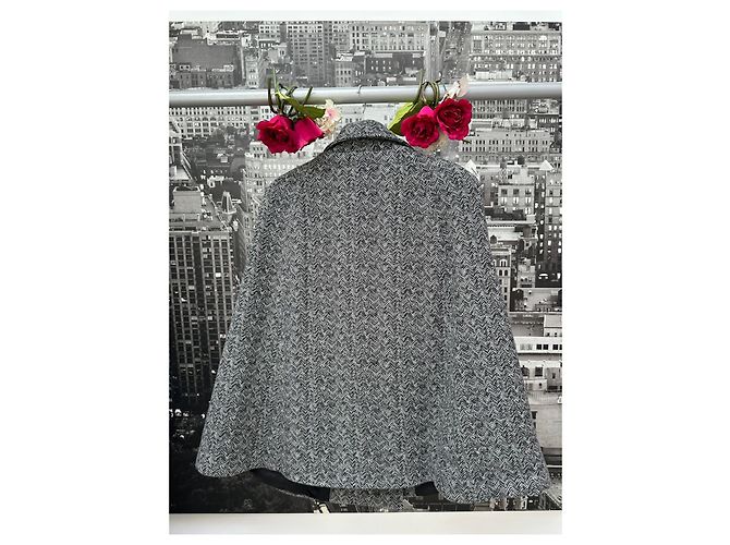 Abrigo Moschino de lana negro oversize - vista 8
