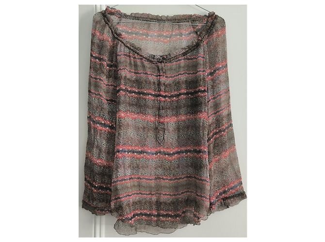 Tunica Isabel Marant in seta chiffon Multicolore - vista 2