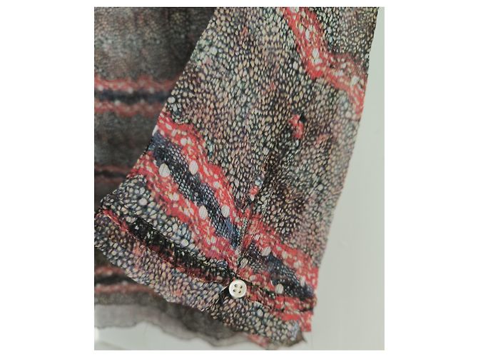Tunica Isabel Marant in seta chiffon Multicolore - vista 3