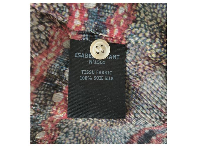 Tunica Isabel Marant in seta chiffon Multicolore - vista 4