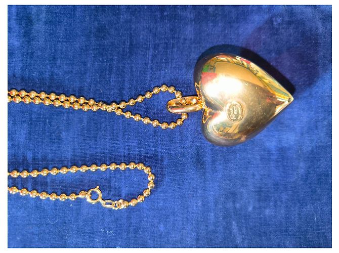Autre Marque Sautoir Rossi Paris Pendente a Cuore Placcato Oro Vetro Multicolore D'oro - vista 5