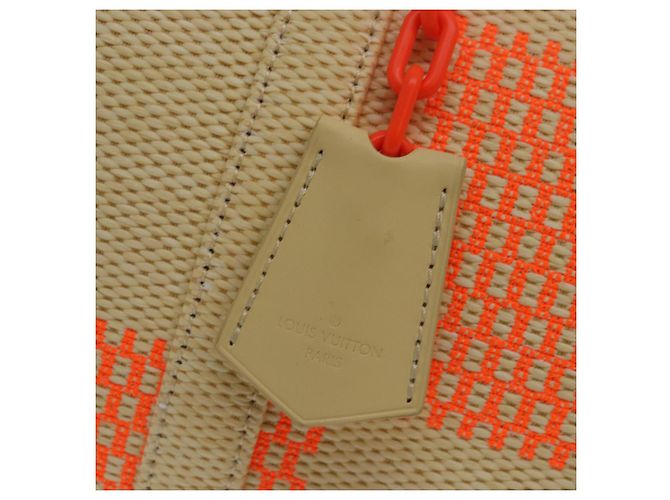 LOUIS VUITTON Borsa Keepall Bandoulière 50 Damier Giant Beige M57419 Auth 78074S - vista 18