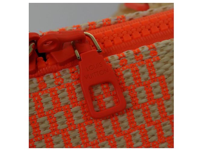 LOUIS VUITTON Borsa Keepall Bandoulière 50 Damier Giant Beige M57419 Auth 78074S - vista 20