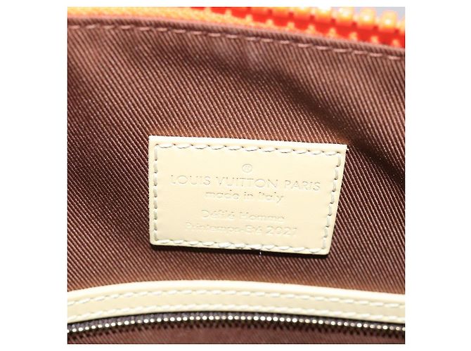 LOUIS VUITTON Borsa Keepall Bandoulière 50 Damier Giant Beige M57419 Auth 78074S - vista 21