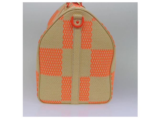 LOUIS VUITTON Borsa Keepall Bandoulière 50 Damier Giant Beige M57419 Auth 78074S - vista 3