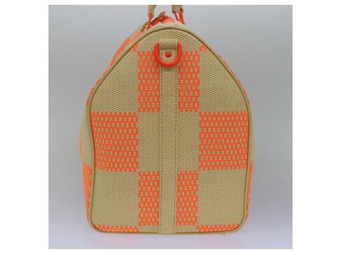 LOUIS VUITTON Borsa Keepall Bandoulière 50 Damier Giant Beige M57419 Auth 78074S - vista 4