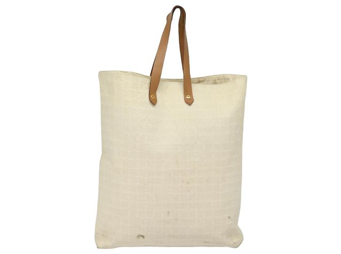 Hermès HERMES Amedaba GM Tote Bag Canvas Weiß Beige Auth yk13268 - Ansicht 13