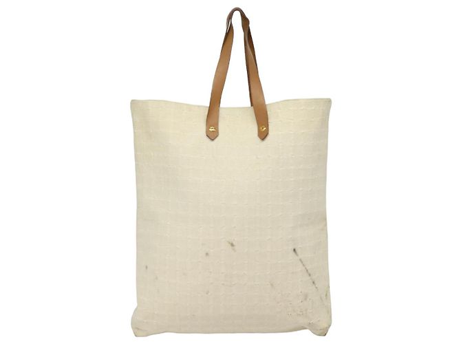 Hermès HERMES Amedaba GM Tote Bag Canvas Weiß Beige Auth yk13268 - Ansicht 2
