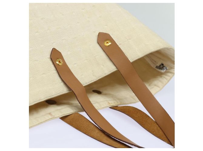 Hermès HERMES Amedaba GM Tote Bag Canvas Weiß Beige Auth yk13268 - Ansicht 7