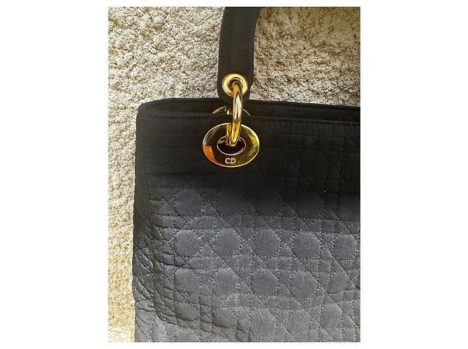 Borsa a mano Christian Dior Lady Dior Nera in Tela Nero - vista 3