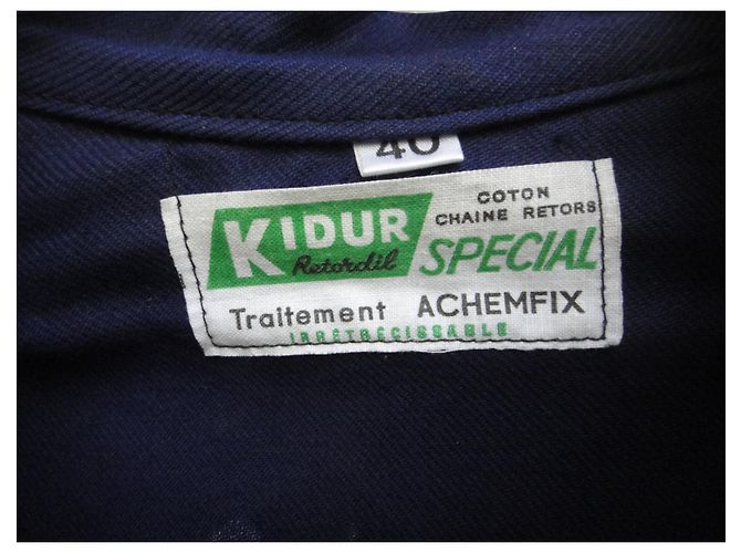 Autre Marque Giacca da lavoro Kidur blu navy cotone - vista 4