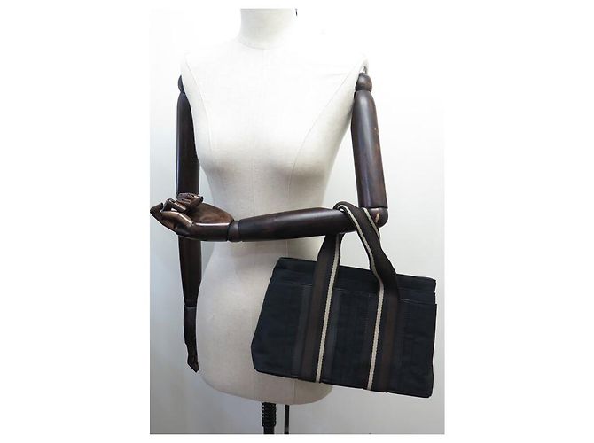 Hermès BAG HERMES TROCA PM IN CANVAS E PELLE TOTE NERA Nero - vista 13