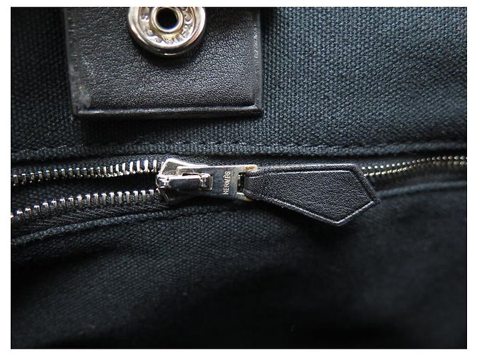 Hermès BAG HERMES TROCA PM IN CANVAS E PELLE TOTE NERA Nero - vista 7