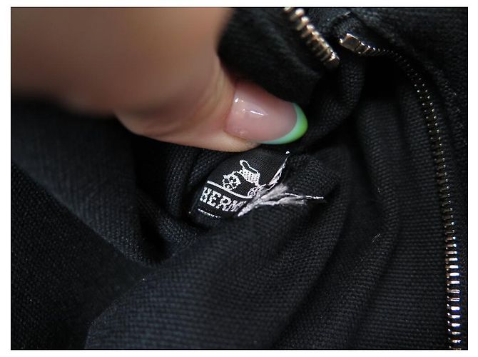 Hermès BAG HERMES TROCA PM IN CANVAS E PELLE TOTE NERA Nero - vista 9