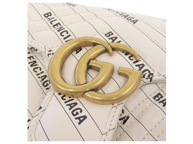 Gucci GG Marmont Il Progetto Hacker Piccola Borsa a Spalla Bianco - vista 5