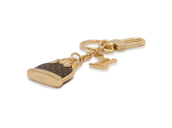 Portachiavi Louis Vuitton Alma Monogram Marrone D'oro - vista 2