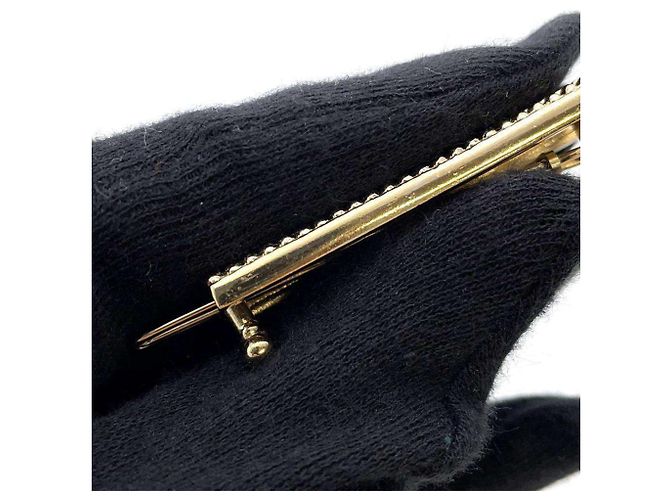 Timeless Fermaglio per capelli Chanel con strass in oro D'oro - vista 6